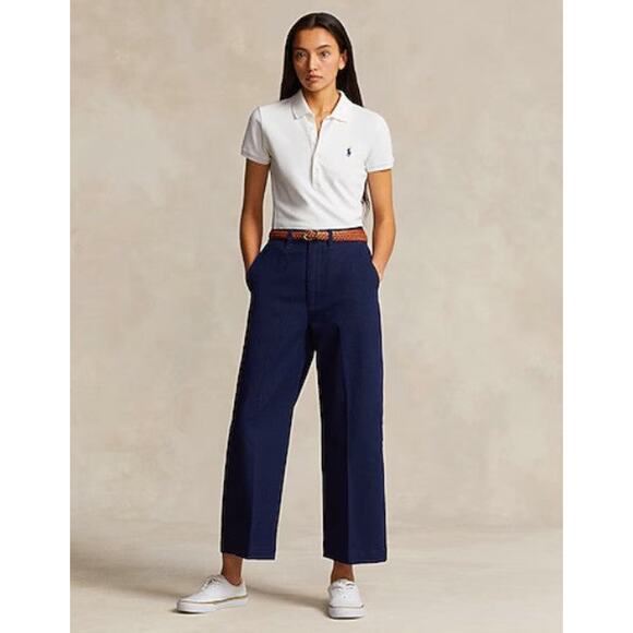 Ralph Lauren Wide Leg Pant - 6 Navy - Picture 2 of 2